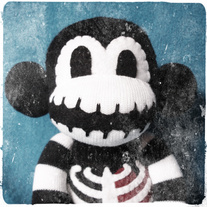 LG Macabre Skeleton Sock Monkey 