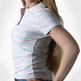 Women's Striped Short Sleeve Polo Shirt - Thumbnail 1
