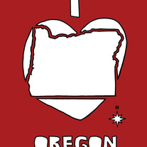 Oregon love, 5x7 print
