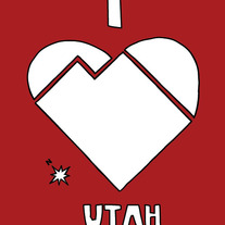 Utah love, 5x7 print