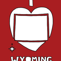 wyoming love, 5x7 print