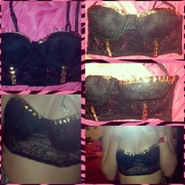 Studded Lace Bustier 