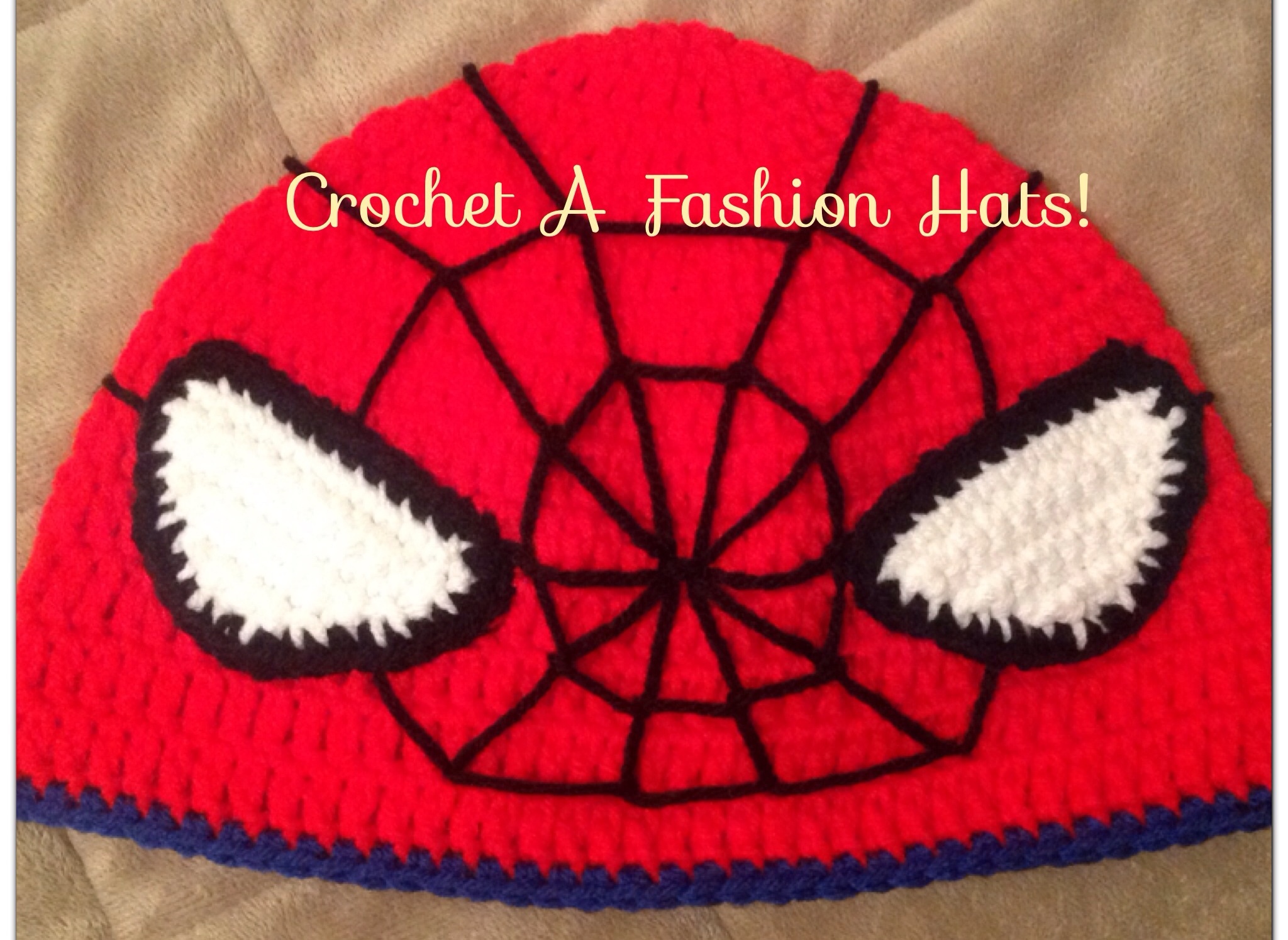 crochet spiderman hat