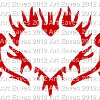 Flaming Heart Laptop Vinyl Decal