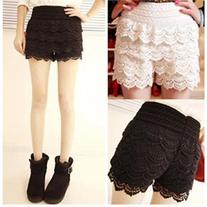 Mini Tiered Lace Shorts
