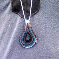 Murano Glass Leaf Pendant Necklace