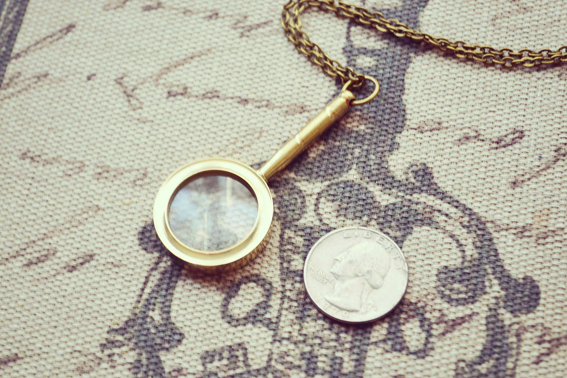 Vintage Magnifying Glass Necklace on Storenvy