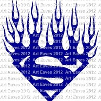 Flaming Superman Logo Vinyl Decals