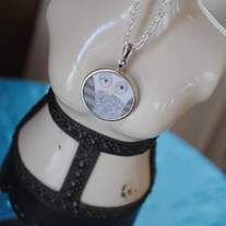 owl necklace. original art.