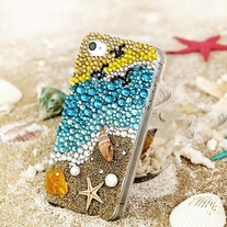 New Bling Crystal Sparkle The Beach iPhone 4/4S Case