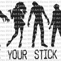 We Ate Your Stick Family Zombie Decal