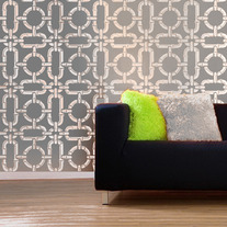 Bamboo Chain Pattern Wall DIY Stencil Home Decor better then vinyl decals and more affordable then Wallpaper