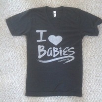 "I Heart Babes" Tri-Black V