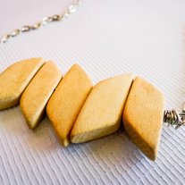 Chevron Wood Necklace