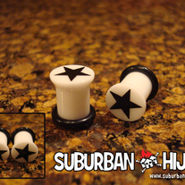 UV Star Single Flare Plug (White)