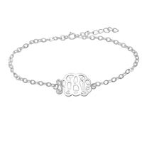 .925 Sterling Silver Monogram Bracelet