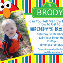 Elmo Sesame Street Birthday Invite