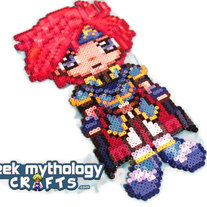 Roy from Nintendo Fire Emblem Chibishou Perler Bead Sprite