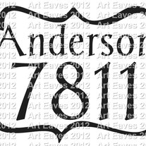 Mailbox Address Vinyl Decal