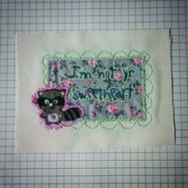 I'm not yr sweetheart - hand embroidered patch