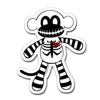 Reverse Skeleton Monkey Sticker