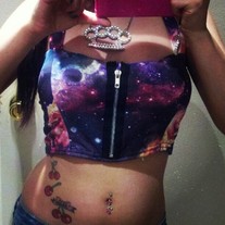 Galaxy Crop Bralet Top