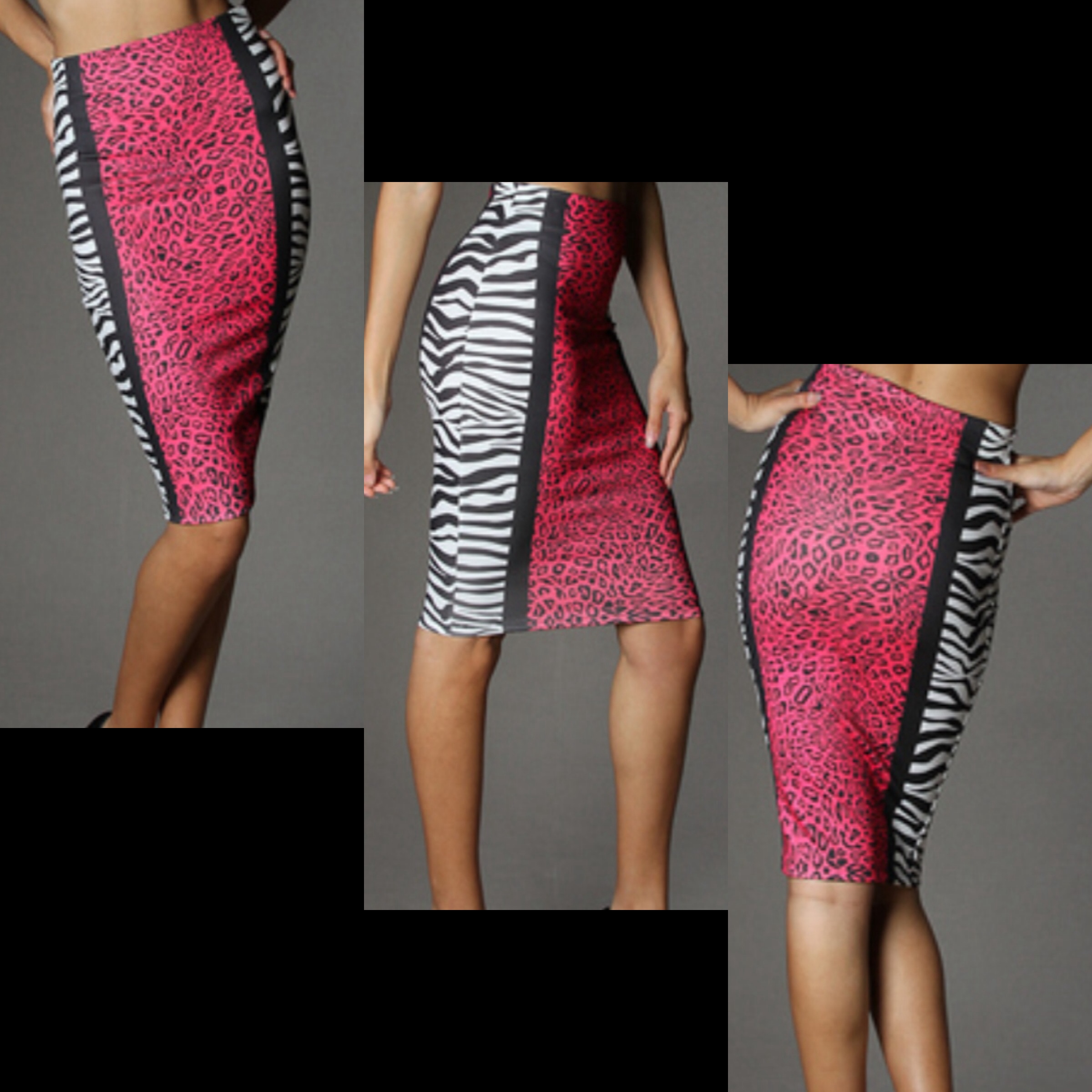 Leopard/Zebra Mix Pencil Skirt on Storenvy