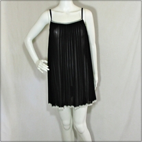 Black Pleated Chiffon Dress