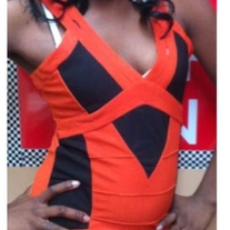 Orange & Black Dress