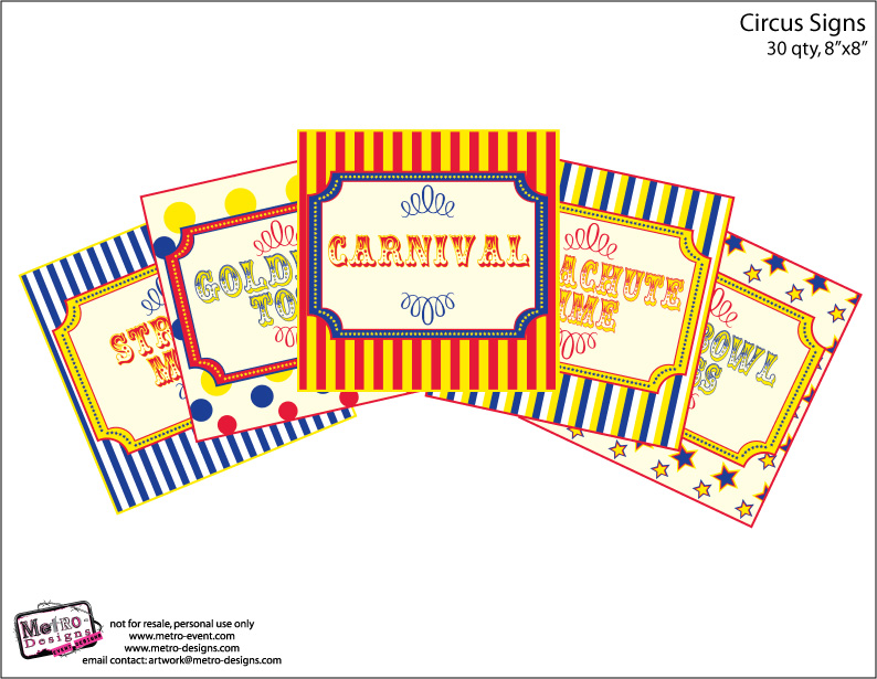 Circus/Carnival Indicators: Royal Blue, Crimson Yellow against Metro-Occasions Bash Resources photograph relating to Printable Carnival Signs called Circus/Carnival Indicators: Royal Blue, Pink Yellow against Metro-Gatherings Celebration Elements