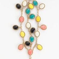 Kate Spade New York Roped In Triple Row Gold Multi Gem Bracelet