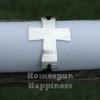 Curved Silver Cross