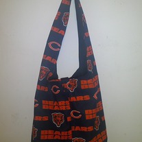 Chicago Bears Handmade Cotton Print Shoulder Bag