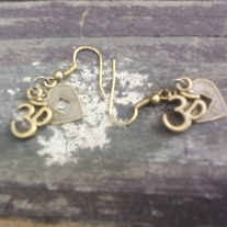 Love and Om earrings