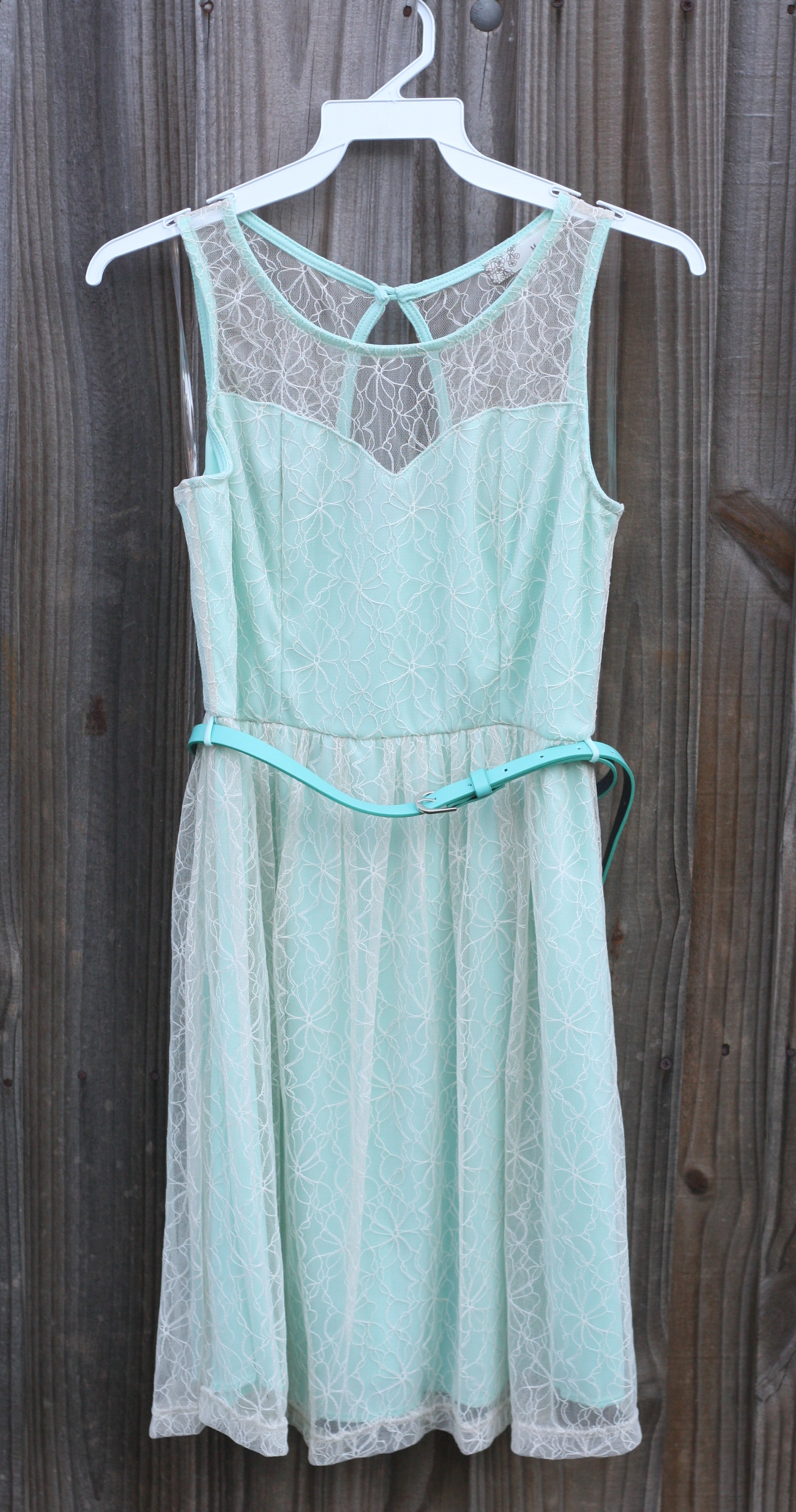 Mint Lace Dress with Belt on Storenvy