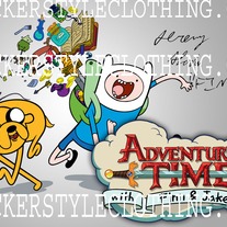 ADVENTURE TIME FINN AND JAKE SIGNED / AUTOGRAPH PHOTO