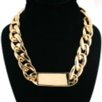 Gold Short Chain ID Necklace
