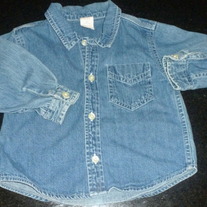 Long Sleeve Denim Shirt-Baby Gap 18-24 Months