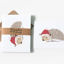 Holiday Hedgehog Cards Set of 6