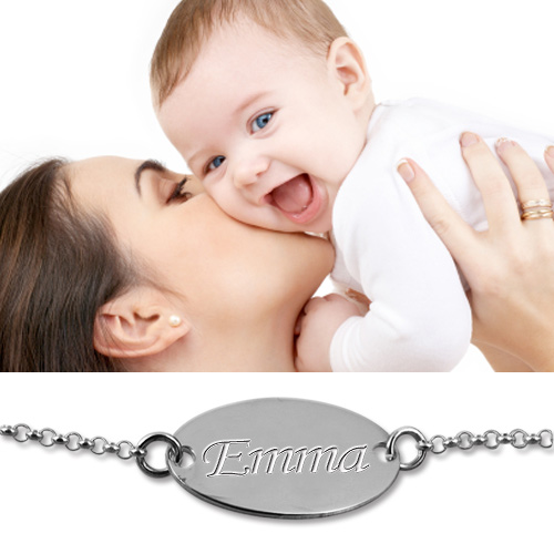 SALE** 18K Gold Plated.925 Silver Engraved Baby Bracelet on