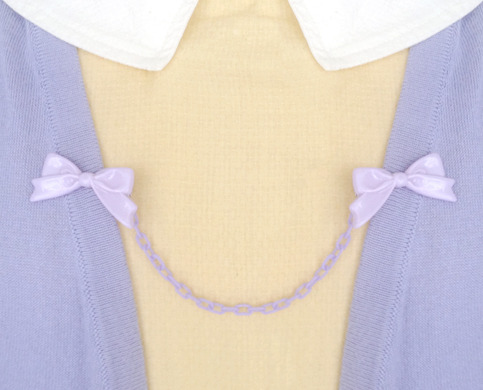 handmade lilac bow sweater clips