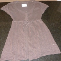 Brown Short Sleeve top with Hood-Limited Too Size 10