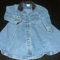 Denim Dress with Black Collar-Baby Gap Size 2T