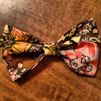 Brown Flower Bow 