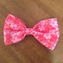 Pink Flower Bow