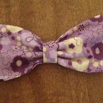 Purple Flowers Bow