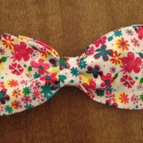 Colorful Flowers Bow