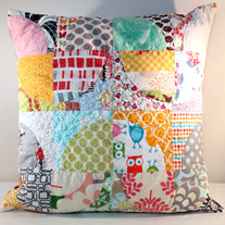 Modern Scrappy Pillow Cover