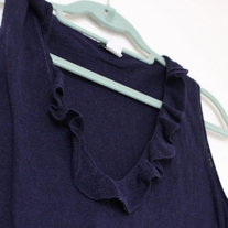J.Crew Navy Linen Shell