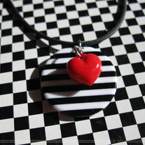 Hearts & Stripes Medallion Necklace